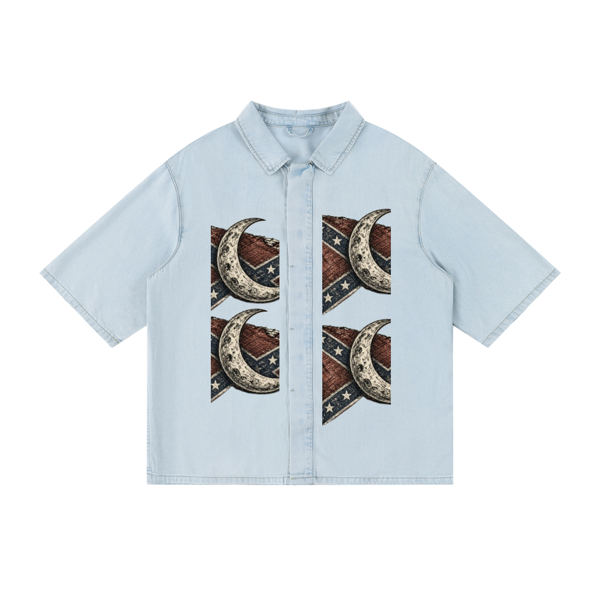 The South Unisex Vintage Wash Drop Shoulder Lyocell Shirt