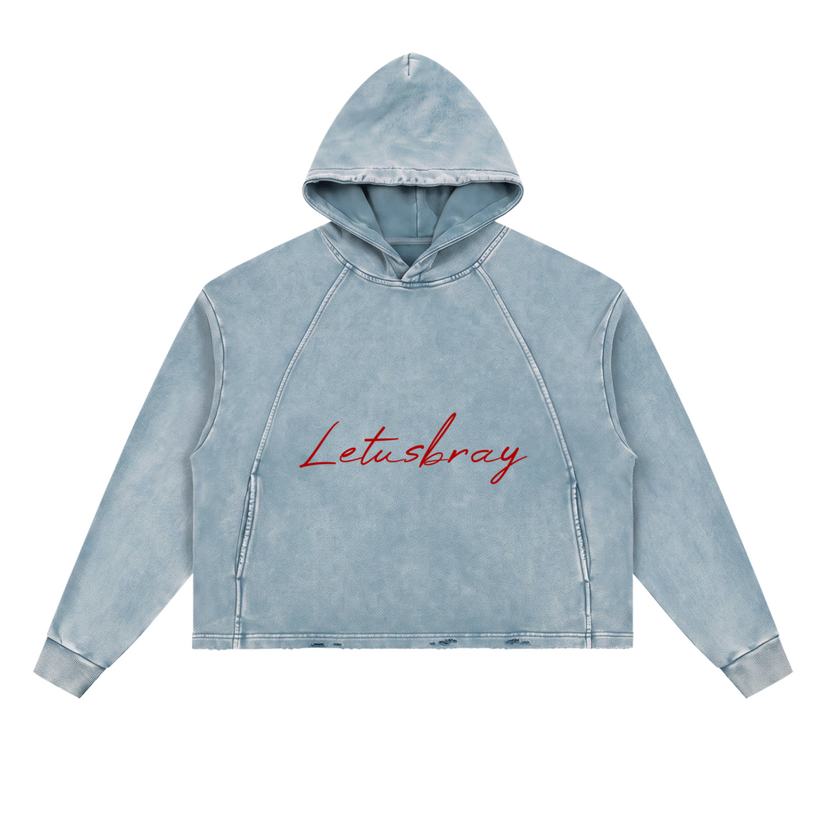 Letusbray Tomorrow Isn’t Promised Vintage Washed Frayed-Hem Hoodie